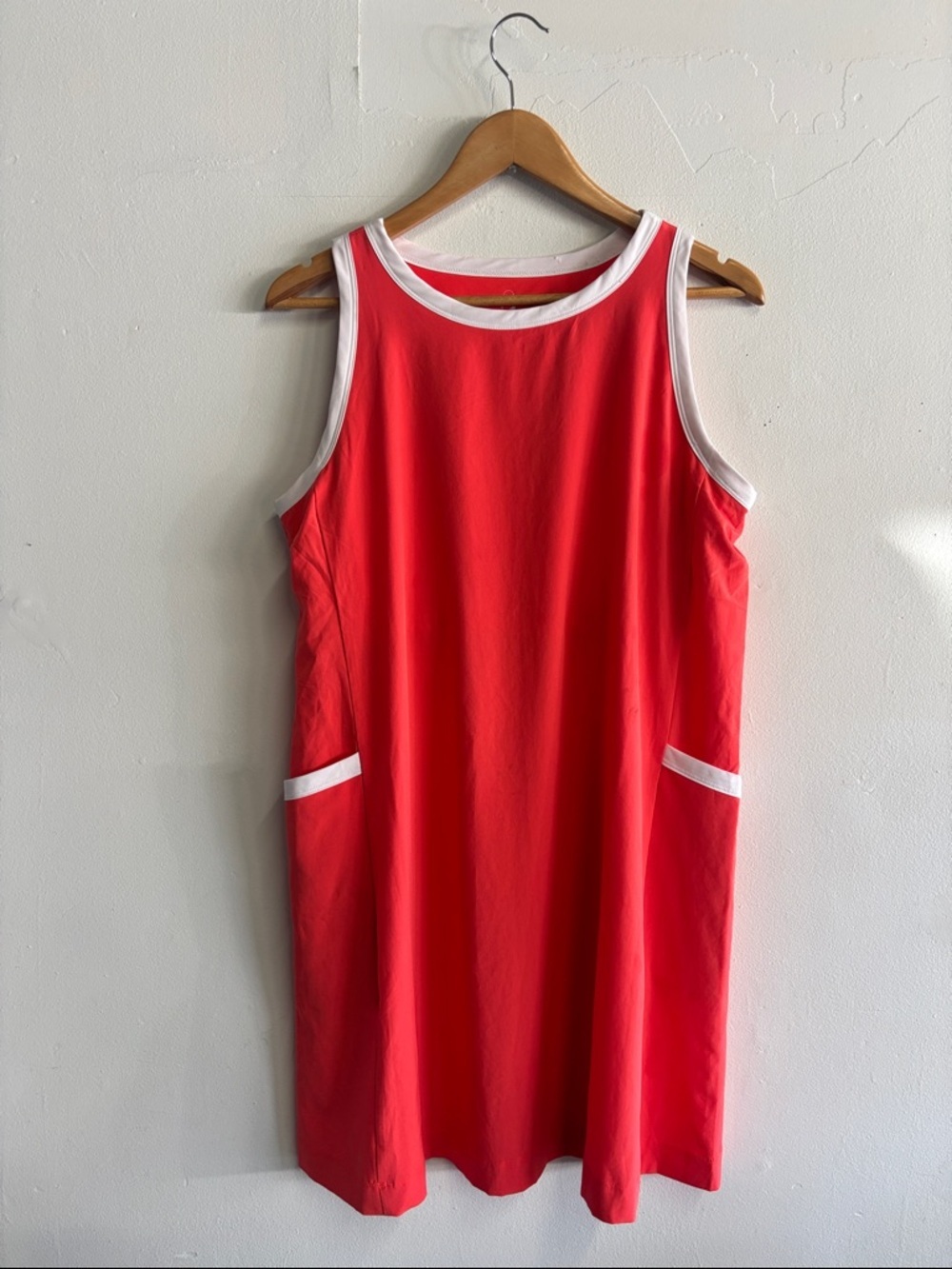 Lou & Grey Red Dress with White Trim